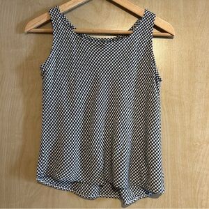 Black and White Gingham Scoop Neck Tank